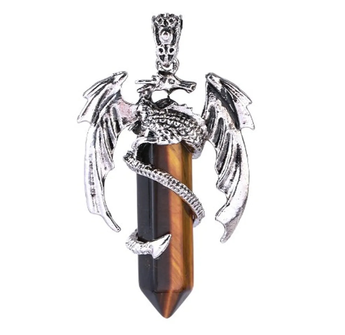 Cool Style Dragon Rope Copper Plating Inlay Natural Stone Unisex Pendant Necklace Necklace Pendant