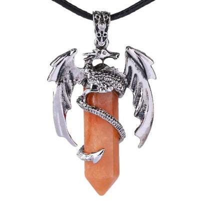 Cool Style Dragon Rope Copper Plating Inlay Natural Stone Unisex Pendant Necklace Necklace Pendant