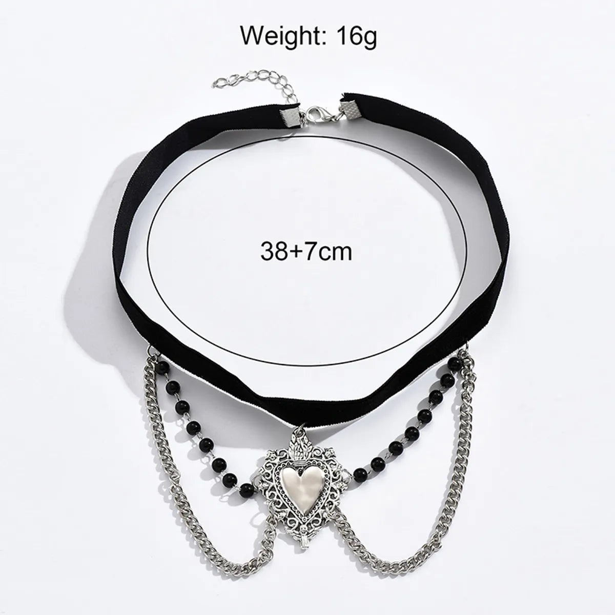 Cool Style Heart Shape Alloy Plating Women's Necklace