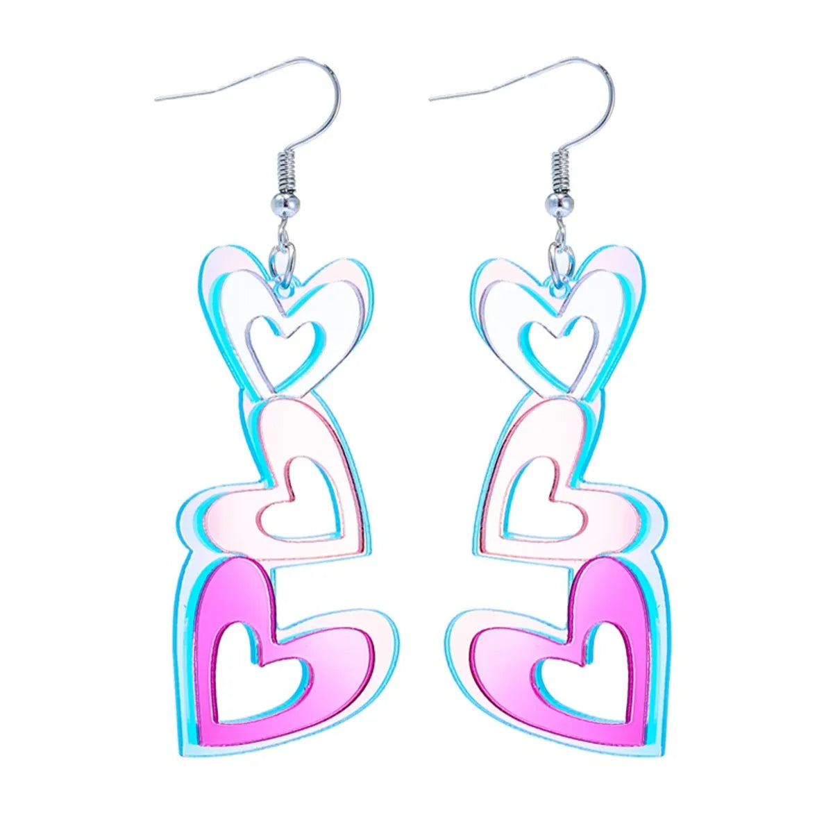 Cool Style Heart Shape Arylic Women's Drop Earrings