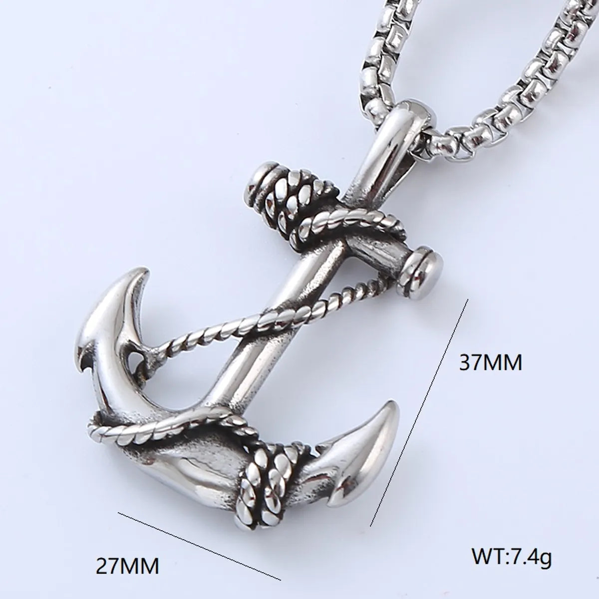 Cool Style Human Anchor Dragonfly 304 Stainless Steel No Inlaid Men'S Pendant Necklace Long Necklace