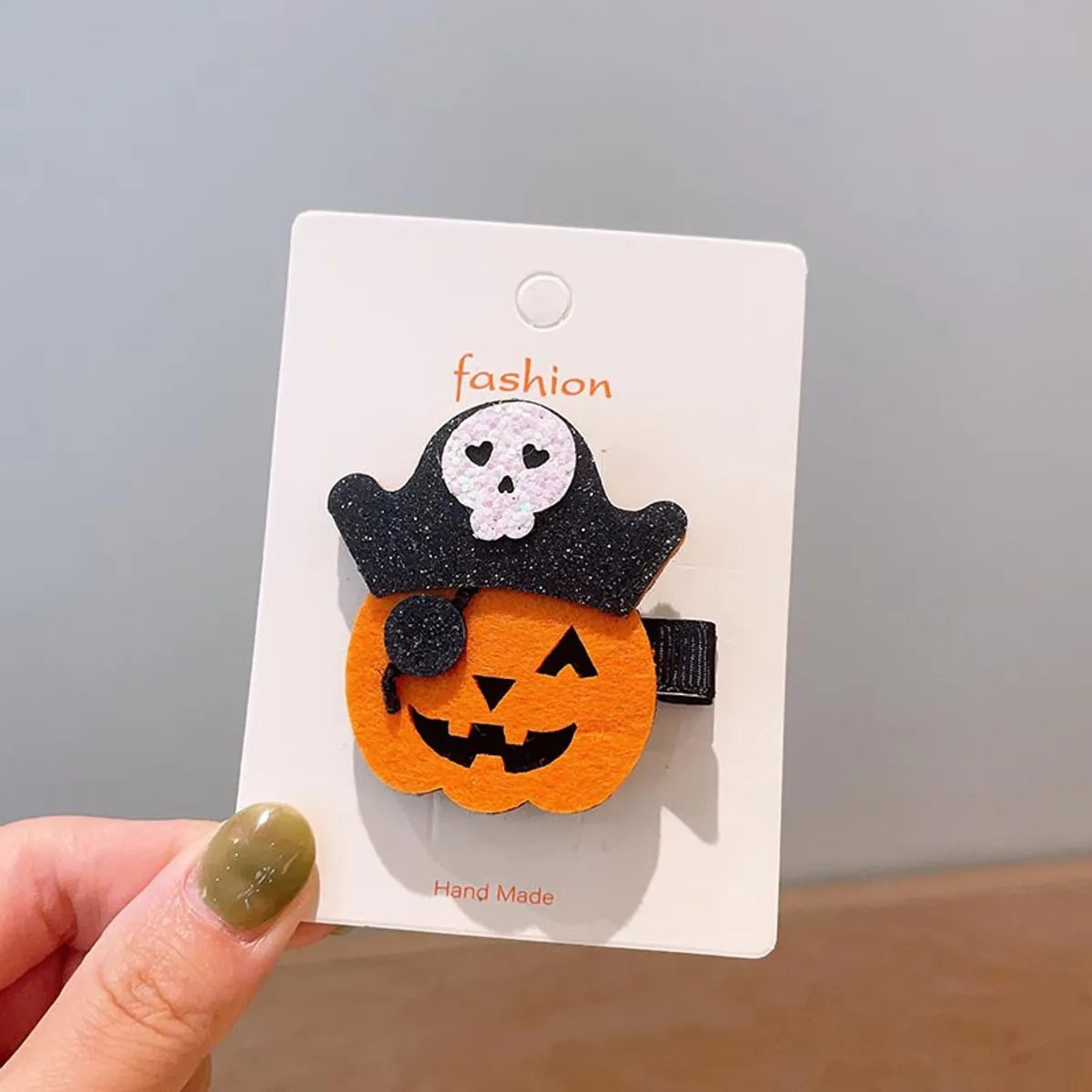 Girl'S Cool Style Pumpkin Cat Ghost Cloth Felt Hair Clip