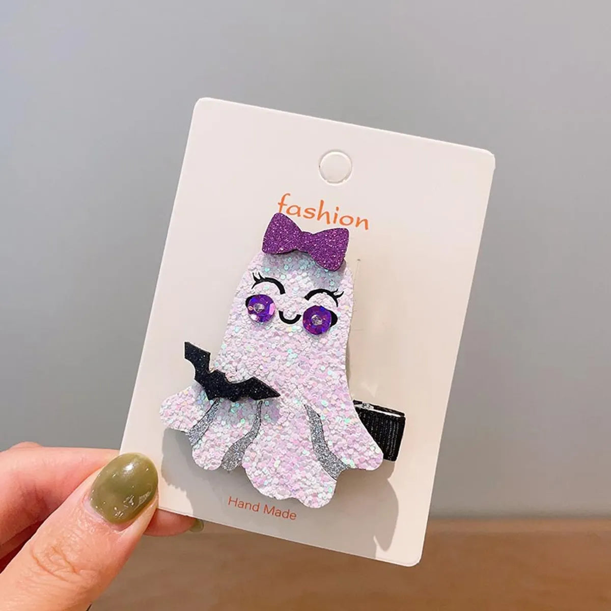 Girl'S Cool Style Pumpkin Cat Ghost Cloth Felt Hair Clip