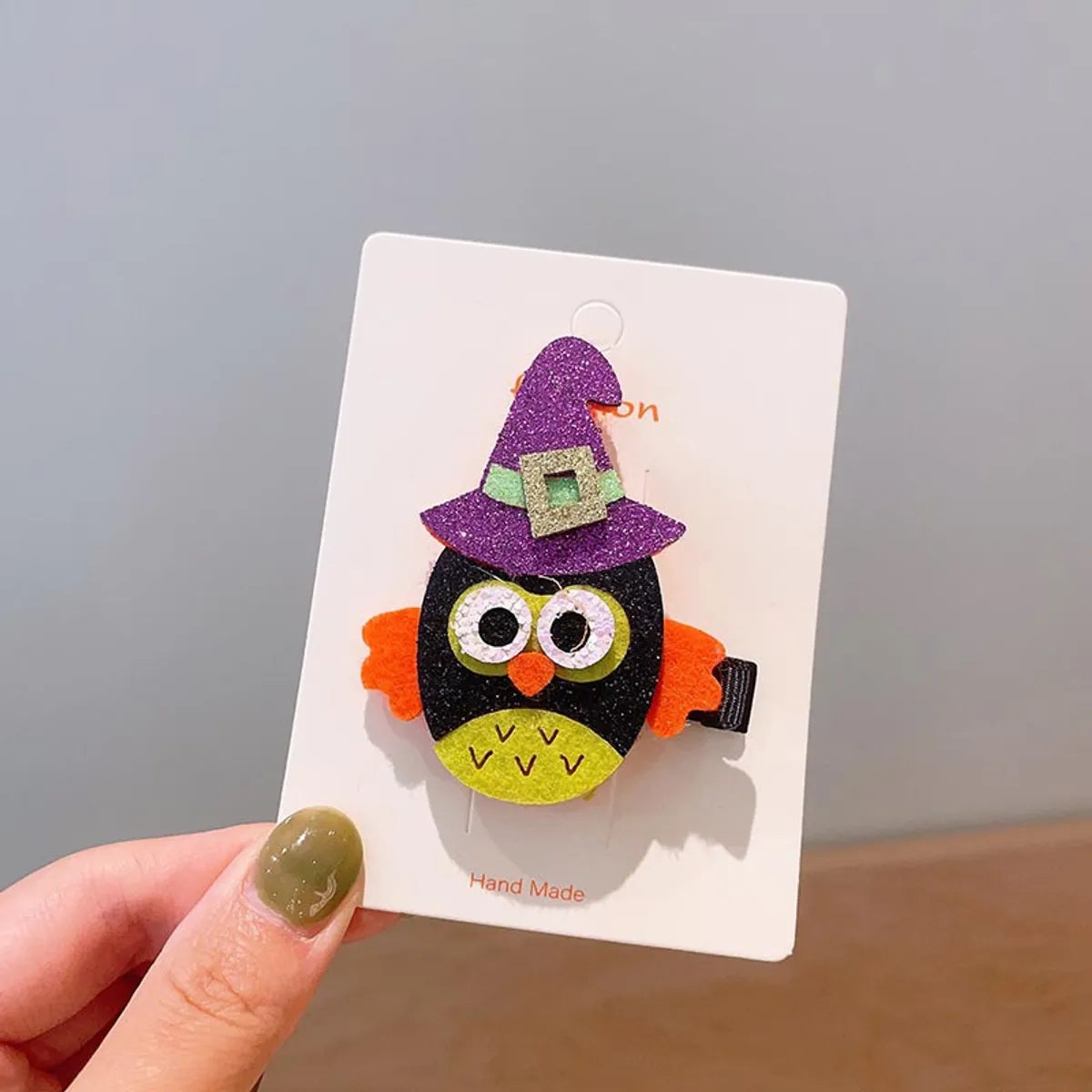 Girl'S Cool Style Pumpkin Cat Ghost Cloth Felt Hair Clip