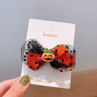 Girl'S Cool Style Pumpkin Cat Ghost Cloth Felt Hair Clip