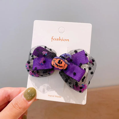 Girl'S Cool Style Pumpkin Cat Ghost Cloth Felt Hair Clip