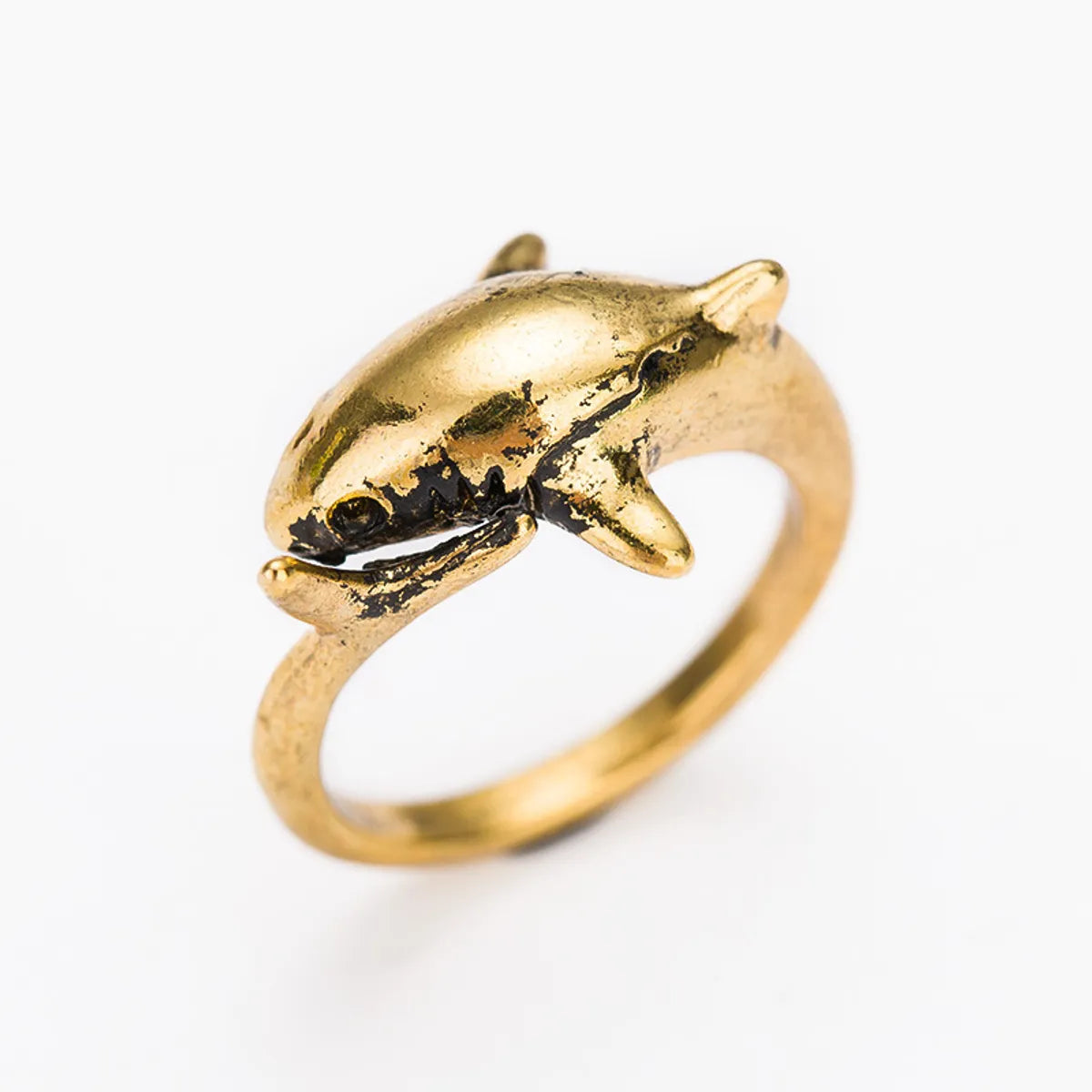 Cool Style Shark Metal Plating Unisex Open Ring