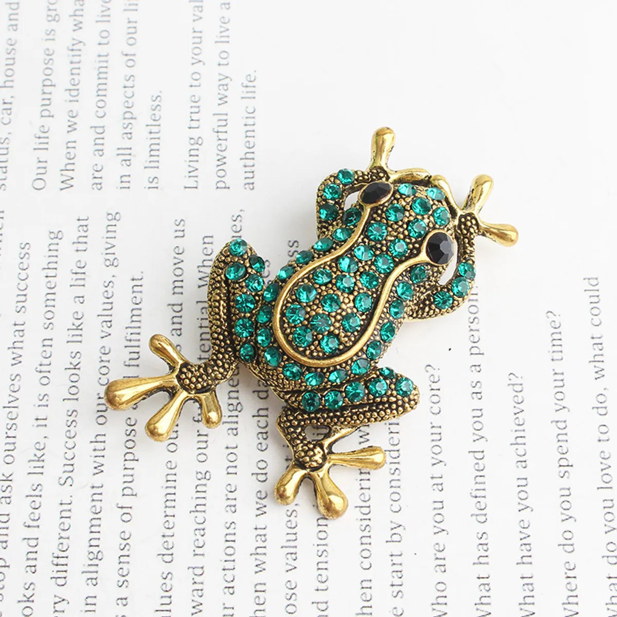 Cool Style Shiny Animal Frog Alloy Inlay Rhinestones Unisex Brooches