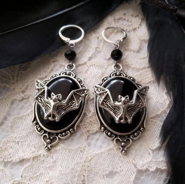 Cool Style Spider Bat Skull Alloy Inlay Artificial Gemstones Halloween Women's Rings Earrings Necklace