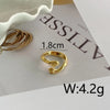 Copper 14K Gold Plated 16K Gold Plated 18K Gold Plated Ring Pleated Inlay Hand Olive Branch Shell Zircon Open Rings Rings