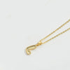 Copper 14K Gold Plated Letter Pendant Necklace