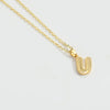 Copper 14K Gold Plated Letter Pendant Necklace