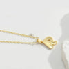 Copper 14K Gold Plated Letter Pendant Necklace