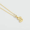 Copper 14K Gold Plated Letter Pendant Necklace