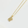 Copper 14K Gold Plated Letter Pendant Necklace