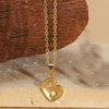 Copper 14K Gold Plated Letter Pendant Necklace