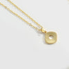 Copper 14K Gold Plated Letter Pendant Necklace