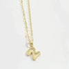 Copper 14K Gold Plated Letter Pendant Necklace