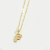 Copper 14K Gold Plated Letter Pendant Necklace