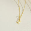 Copper 14K Gold Plated Simple Style Letter Copper Pendant Necklace