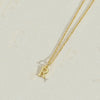 Copper 14K Gold Plated Simple Style Letter Copper Pendant Necklace