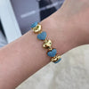 Copper 18K Gold Inlay Heart Shape Bracelets