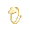 Copper 18K Gold Plated Animal Moon Leaves Open Rings