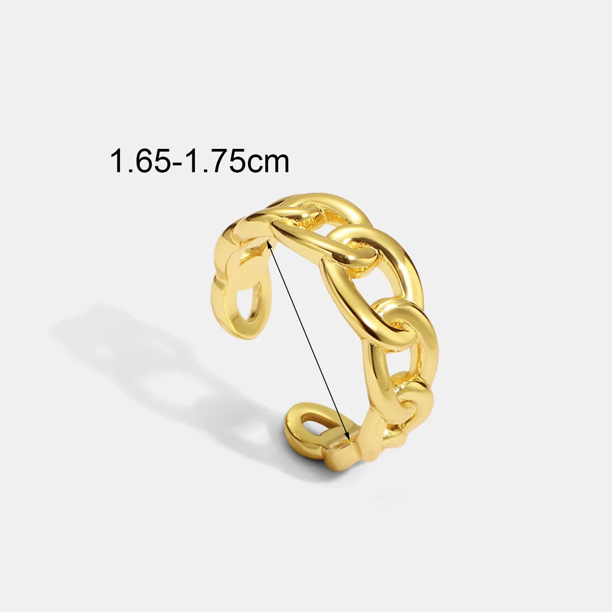 Copper 18K Gold Plated Basic Modern Style Classic Style Inlay Irregular Geometric Zircon Open Rings