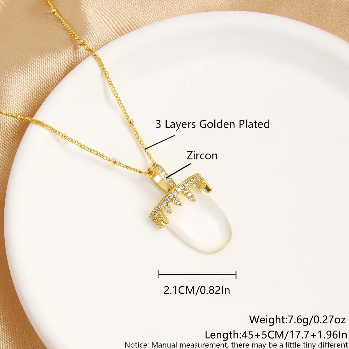 Copper 18K Gold Plated Basic Simple Style Commute Plating Inlay Dog Moon Bottle Zircon Pendant Necklace