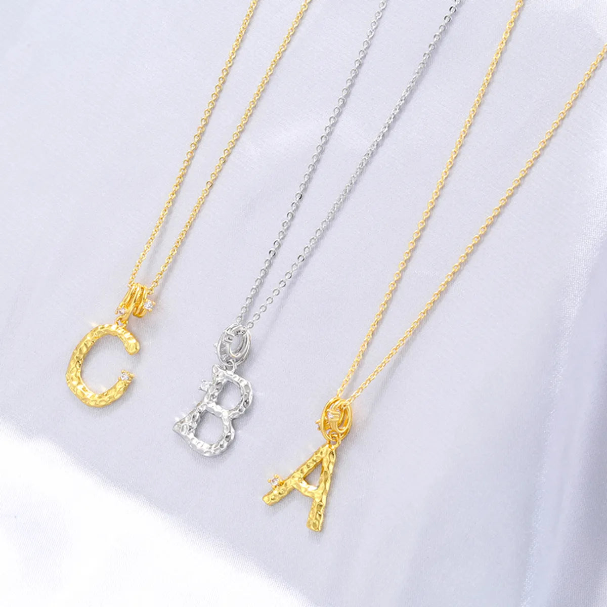 Copper 18K Gold Plated Casual Simple Style Inlay Letter Zircon Pendant Necklace