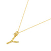 Copper 18K Gold Plated Casual Simple Style Inlay Letter Zircon Pendant Necklace