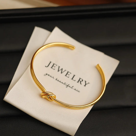 Copper 18K Gold Plated Casual Vintage Style Plating Solid Color Bangle