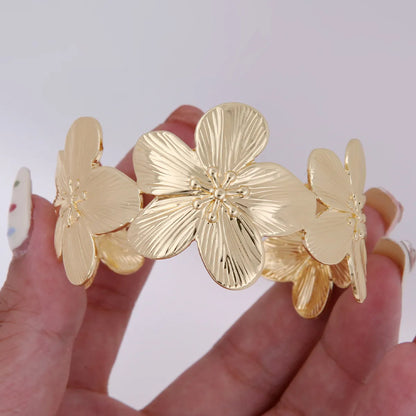 Copper 18K Gold Plated Elegant Exaggerated Luxurious Plating Flower Butterfly