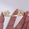 Copper 18K Gold Plated Elegant Luxurious Shiny Plating Star Heart Shape Zircon