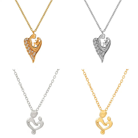 Copper 18K Gold Plated Elegant Simple Style Heart Shape Hollow Out Inlay Rhinestones Pendant Necklace