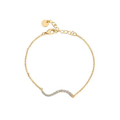 Copper 18K Gold Plated Gold Plated 0.03 M Simple Style Classic Style Plating Inlay Heart Shape Zircon Bracelets