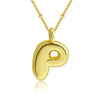 Copper 18K Gold Plated Gold Plated Cute Simple Style Korean Style Letter Pendant Necklace