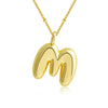 Copper 18K Gold Plated Gold Plated Cute Simple Style Korean Style Letter Pendant Necklace