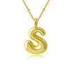 Copper 18K Gold Plated Gold Plated Cute Simple Style Korean Style Letter Pendant Necklace