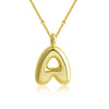 Copper 18K Gold Plated Gold Plated Cute Simple Style Korean Style Letter Pendant Necklace