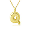 Copper 18K Gold Plated Gold Plated Cute Simple Style Korean Style Letter Pendant Necklace