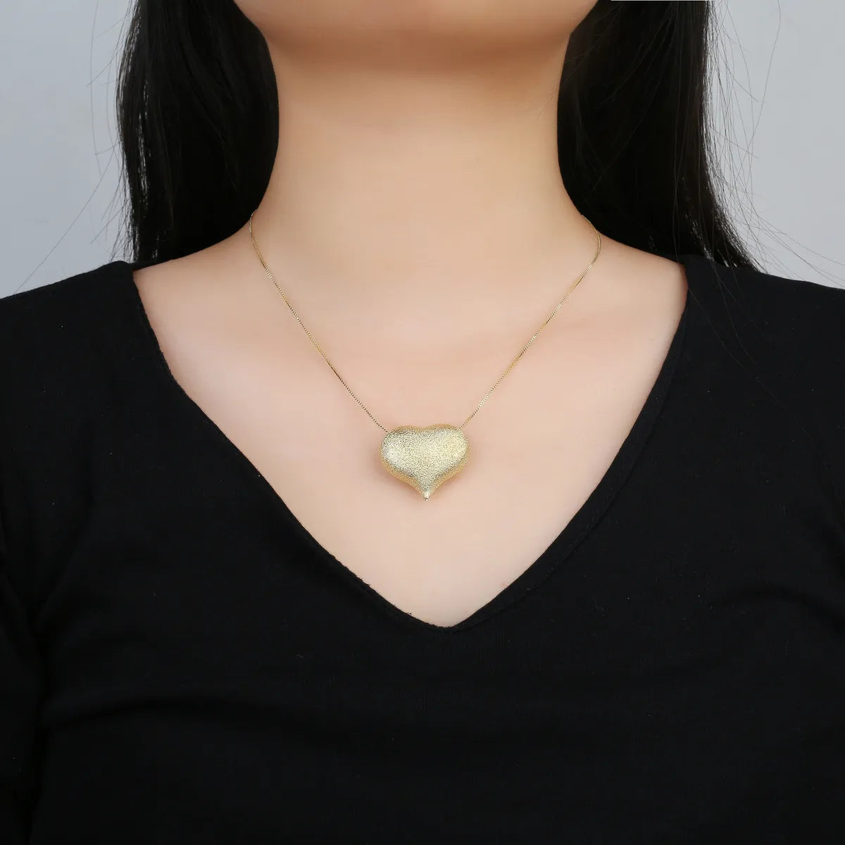 Copper 18K Gold Plated Heart Shape Necklace