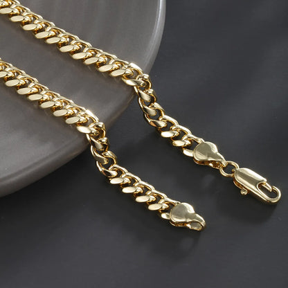 Copper 18K Gold Plated Hip-Hop XUPING Simple Style Plating Solid Color Necklace