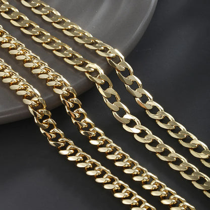 Copper 18K Gold Plated Hip-Hop XUPING Simple Style Plating Solid Color Necklace