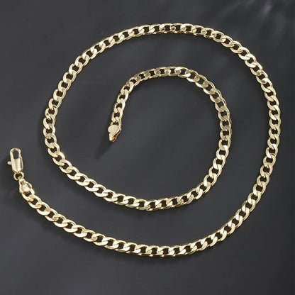 Copper 18K Gold Plated Hip-Hop XUPING Simple Style Plating Solid Color Necklace