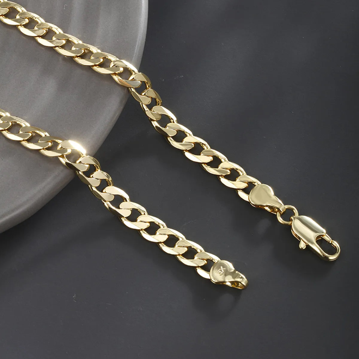 Copper 18K Gold Plated Hip-Hop XUPING Simple Style Plating Solid Color Necklace