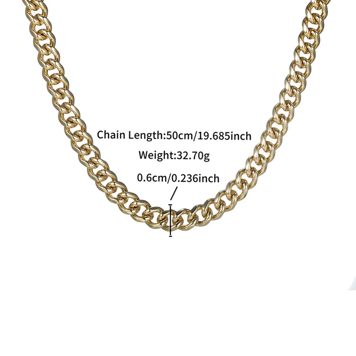 Copper 18K Gold Plated Hip-Hop XUPING Simple Style Plating Solid Color Necklace