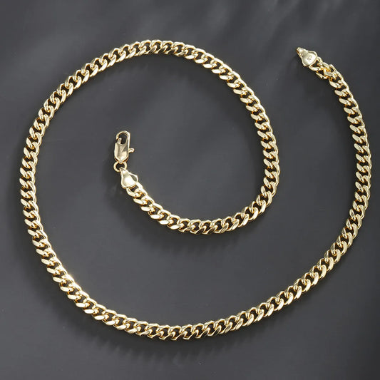 Copper 18K Gold Plated Hip-Hop XUPING Simple Style Plating Solid Color Necklace