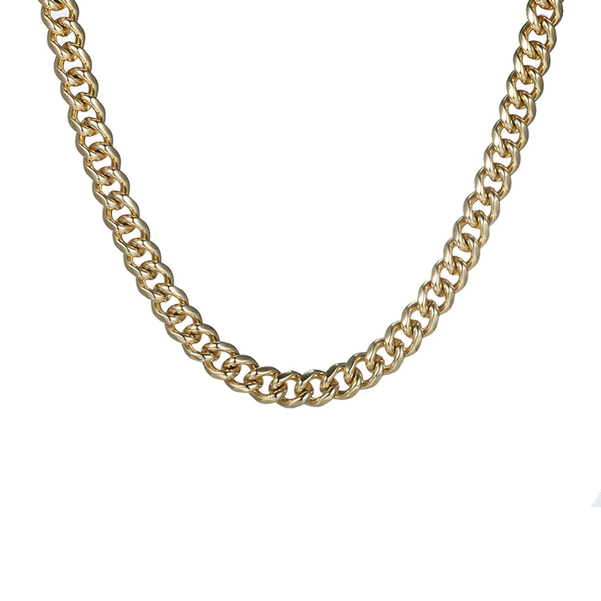 Copper 18K Gold Plated Hip-Hop XUPING Simple Style Plating Solid Color Necklace