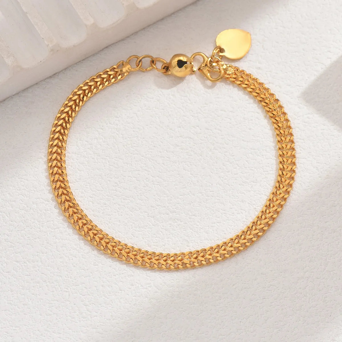 Copper 18K Gold Plated Hollow Out Lines Bracelets